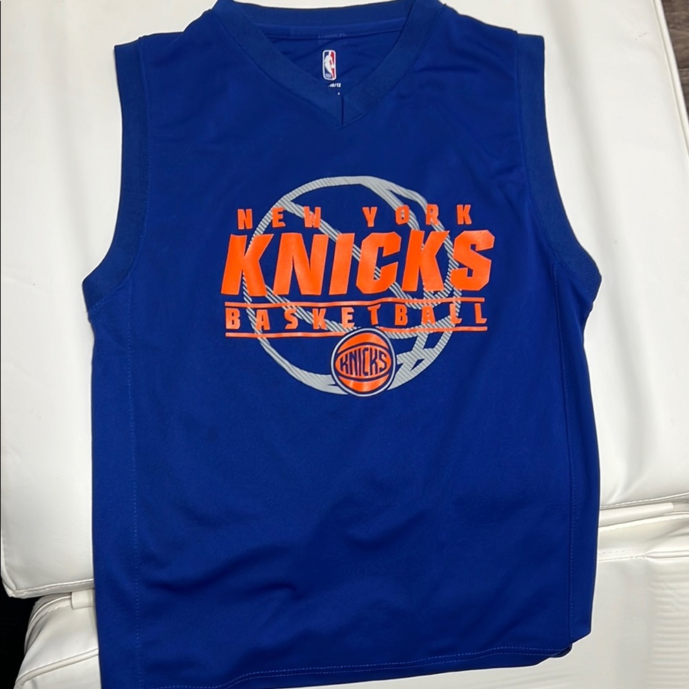 NBA Blue and Orange Knicks Basketball Jersey